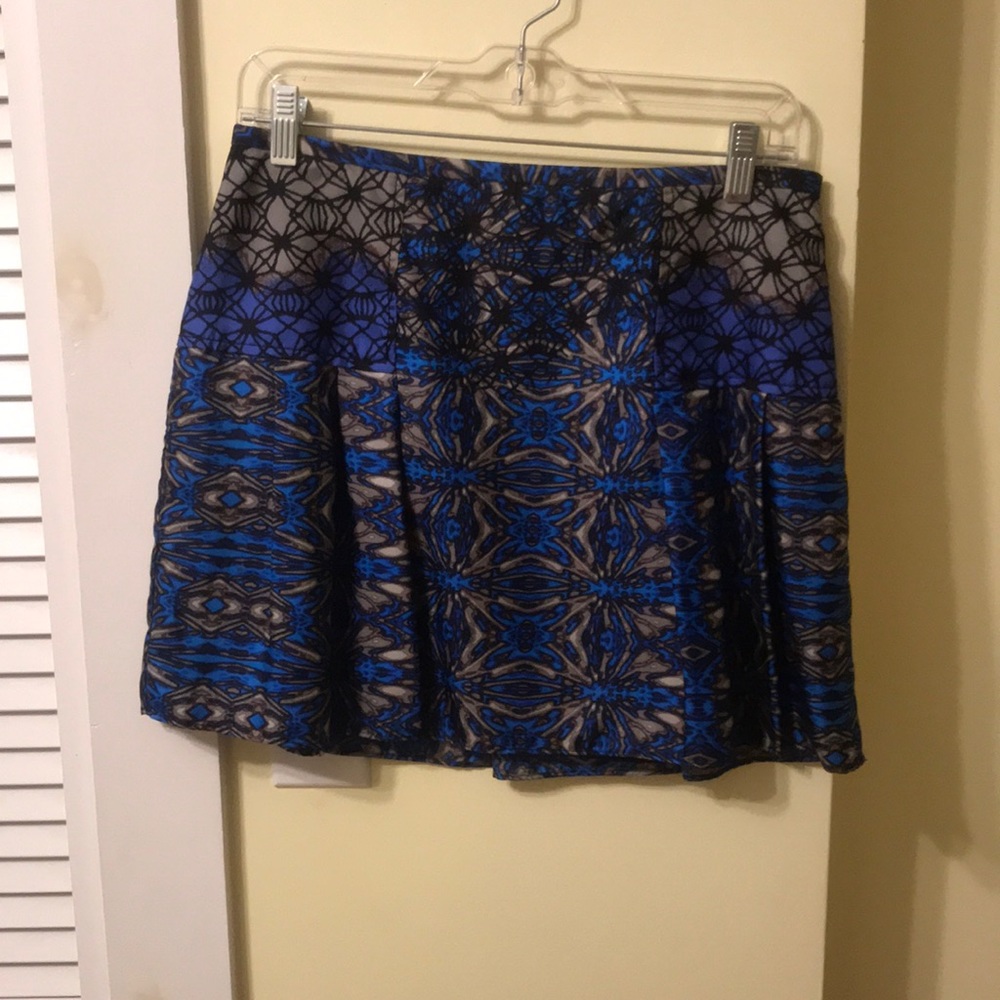 Tibi Pleated Silk Skirt